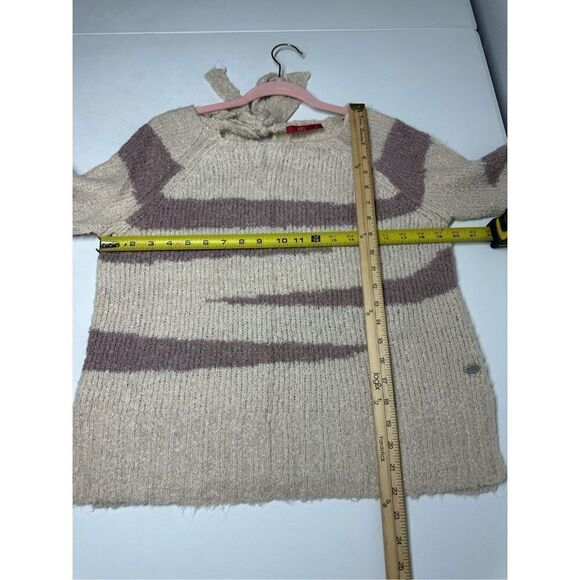 EDC Women’s Alpaca Blend Bohemian Sweater Tan Brown Bow on the Back Size S - Picture 8 of 12
